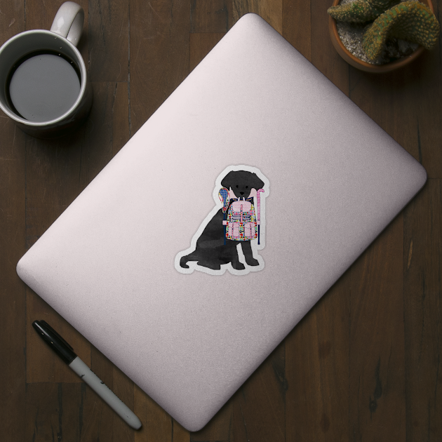 Black Lab Back To School Field Hockey Lacrosse Dog by emrdesigns